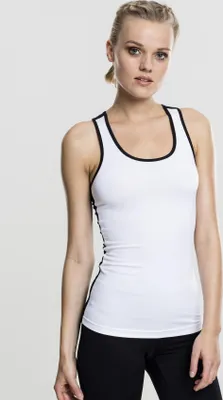 Produktbild von Urban Classics TB1660 | Ladies Sports Top XS bis XL - Farbe: wht/blk - Größe: S