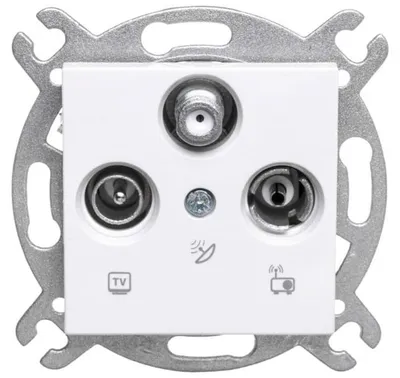 Immagine prodotto di Presa TV-Sat-Radio Karre, colore bianco / 90963641