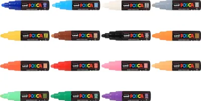 Produktbild von POSCA PC-7M Hellgrün, Hellgrün, Mehrfarbig, 1 Farben, Tinte auf Wasserbasis, Rundspitze, Rund