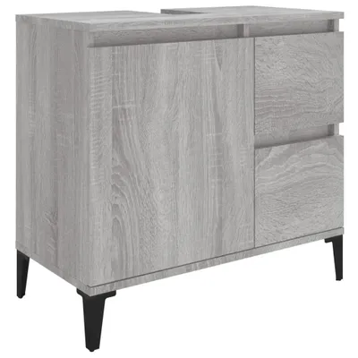 Zdjęcie produktu dla vidaXL Szafka łazienkowa szara Sonoma 65x33x60 cm Materiał drewnopochodny