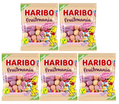 Image de Bonbons gélifiés Fruitmania Yoghurt 160 g - Haribo - 5 paquets