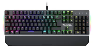 Image de Clavier gaming mécanique, RGB, commutateurs rouges, disposition Azerty française
