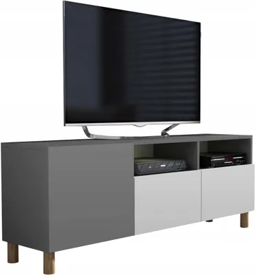 Produktbild von RTV-Sideboard 150 cm auf Füßen in Grau und Weiß