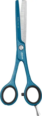Image de Jaguar PASTELL PLUS ES 40 5" WHITE LINE Atlantic Blue Pincette de coiffure à un côté