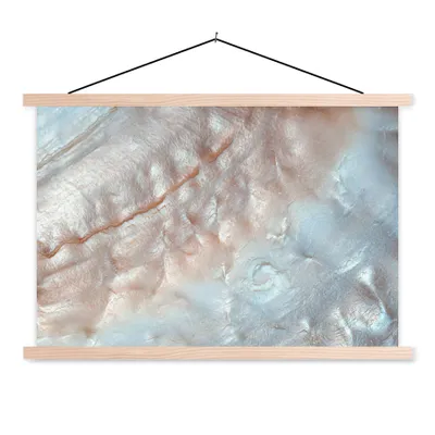 Produktbild von MuchoWow® Textilposter Muscheln - Abstrakt - Natur 60x40 cm mit holzfarbenen Rahmen - Bilder
