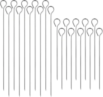 Produktbild von Schaschlikspieße Grillspieße Edelstahl 20cm 30cm, 20 Stück Fleischspieße Edelstahl Schaschlik Spiesse Grill Spieße für BBQ