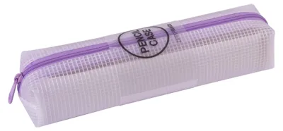 Produktbild von APLI 18698 Federmäppchen, durchscheinend, Reißverschluss, Violett, Maße: 210 x 4