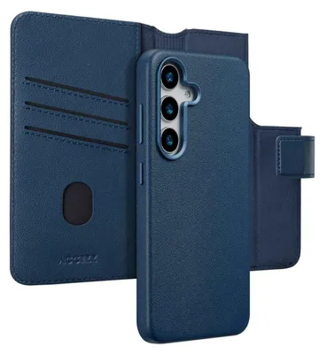 Immagine prodotto di Accezz Libreria in pelle 2-in-1 con MagSafe per Samsung Galaxy S25 - Blu notte