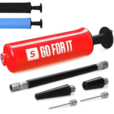 Produktbild von Sportbit Ballpumpe, Sportballpumpe, mit 2 Nadeln, 2 Düsen, Verlängerungsschlauch, für Basketball, Fußball, Volleyball