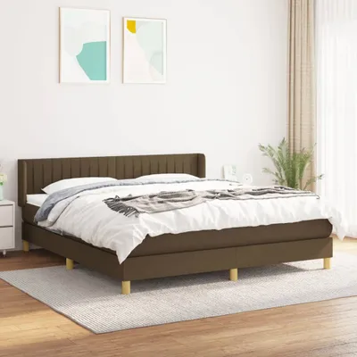 Produktbild von Maison Exclusive - Boxspringbett mit Matratze Dunkelbraun 160x200 cm Stoff