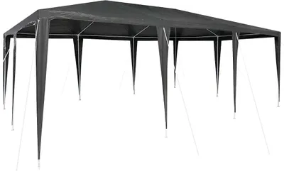 Image de Tente de réception vidaXL, anthracite, 600 x 400 x 266 cm, polyéthylène et acier
