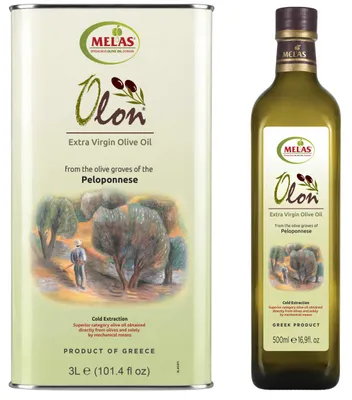 Produktbild von OLON Extra Virgin Olivenöl 500 ml und 3 Liter - aus Griechenland, kaltgepresst, ausgezeichnetes, ausgewogenes Aroma,