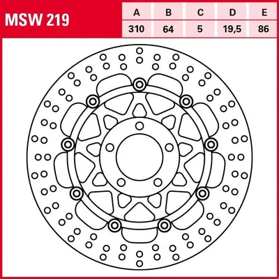 Produktbild von TRW Bremsscheibe Allround schwimmend MSW219 GS500E GM51B