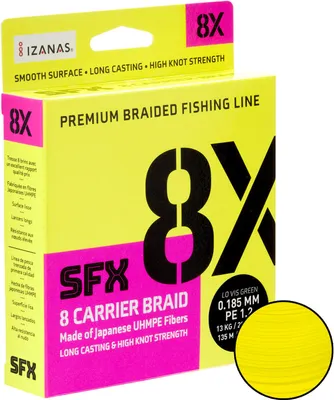 Zdjęcie produktu dla Sufix SFX 8X Carrier Plecionka wędkarska 135m Żółta 7,7kg 0,148mm