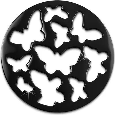 Produktbild von Amello Coins schwarz 30 mm Einleger Edelstahl Coin Schmetterling Damen ESC503S