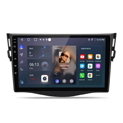 Obrázok produktu pre Pre Toyota RAV4 2007–2012: autorádio s CarPlay, Android 15, GPS navigáciou, Wi-Fi, Bluetooth, DAB+, SWC, USB, DSP, 2 GB + 64 GB