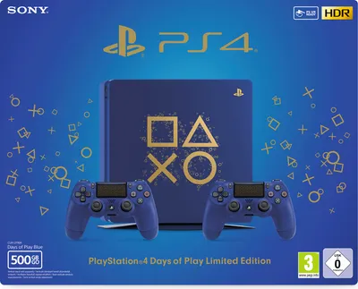 Produktbild von PlayStation 4 Konsole - 500GB "Days of Play" Limited Edition - inkl. 2 x DualShock 4 Wireless-Controller