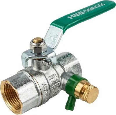 Immagine prodotto di Rubinetto a sfera con valvola di scarico e  DVGW - UNIWATER CHROME - fino a +150 °C - entrambi i lati filettatura interna da 1 pollice.