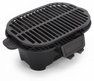 Productafbeelding van Hibachi Grill, draagbare houtskoolbarbecue, gietijzer, Japanse Yakitori-stijl