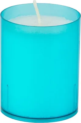 Produktbild von Sovie® Refill Kerzen in Aquablau 24 Stück im Tray - Brenndauer ca. 24 Stunden - Teelichter
