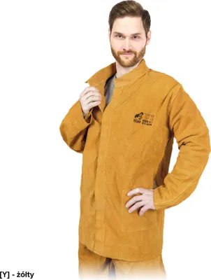 Zdjęcie produktu dla WY-KSB - kurtka spawalnicza skórzana, UNI - wzrost 170-182 cm, klatka 112-126 cm.