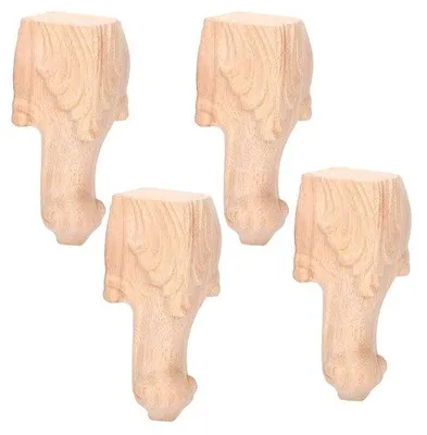 Produktbild von Holzmöbelbeine - 4er-Set - 15 x 6 cm