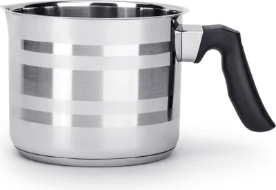 Image de SSW Pot à lait Olive avec bec verseur  Fond sandwich isotherme en acier inoxydable Ø 14 cm 1,6 l