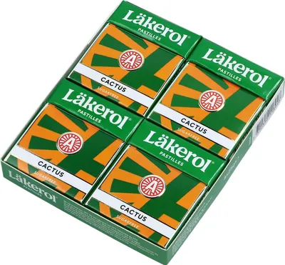 Immagine prodotto di Läkerol Cactus, caramelle senza zucchero, 4 confezioni da 25g