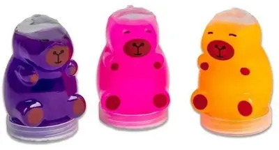 Zdjęcie produktu dla Zestaw 3 mini slimeów kapibary MIX - One for Fun