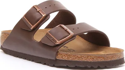 Produktbild von Birkenstock Arizona Doppelter Riemen Birko Flor Sandale Braun – 2,5 UK - 35 EU - 4/4,5F US / Braun