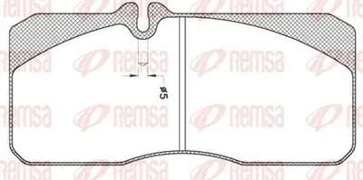 Produktbild von REMSA Bremsbeläge Satz Vorne Bremsklötze für MAN L 2000 JCA 278.20