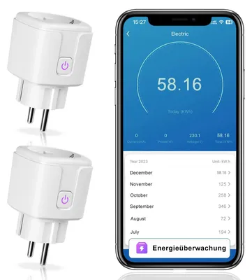 Productafbeelding van Wifi-Stopcontact met Stroommeting, Timer en Spraakbediening