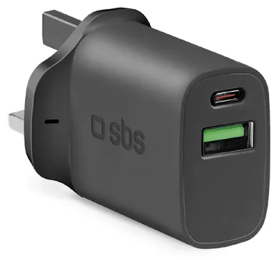 Immagine prodotto di SBS Caricatore 65W USB‑C/USB‑A Con Spina UK