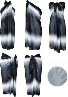 Produktbild von Strandpareo - Sommertunika - Strand - Luftig - Damenkleid - Für den Strand - Für den Sommer - Schwarz