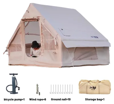 Produktbild von Aufblasbares Zelt - Familienzelt - Glamping-Zelt - Strandzelt - 3x2,1x2m, Khaki