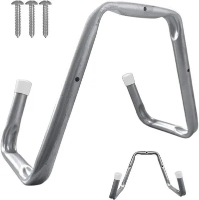 Produktbild von Famanu Garagenleiter-Haken - Multifunktionales Aufbewahrungsregal - 29x22x16 cm