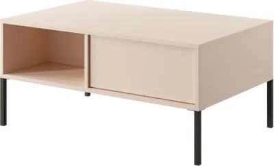 Imagen del producto de Mesa de centro FURNLUX, color beige y , 97 cm. Color principal: beige. Dimensiones: 97 x 60 x 44 cm