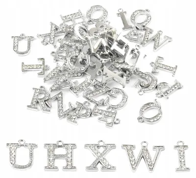 Produktbild von MIXFORM Buchstaben Anhänger mit Zirkonia, 40 Stück