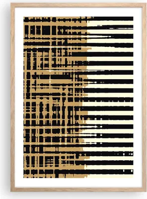 Produktbild von Gerahmtes Poster - Rahmen in heller Eiche - Abstraktion Weiß Gürtel - 50x70 cm - Wand Bild - Wanddeko - Wandbilder - Kunstposter - Wandposter - Bilderrahmen - Bilder - Kunstdruck - P2NPA50x70-4857