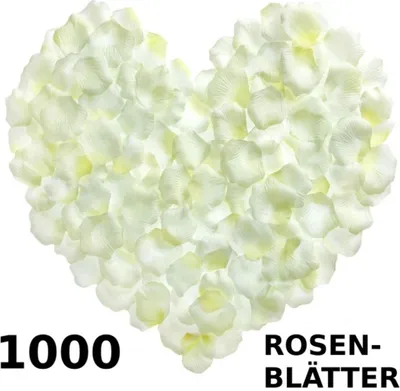 Produktbild von 1000 Rosenblätter Rosenblüten Rosen Blütenblätter Liebe Hochzeit Deko weiss