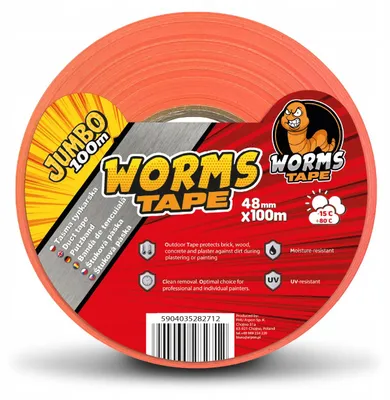 Immagine prodotto di WORMS TAPE Nastro per intonaco arancione in tessuto 48 mm x 100 m