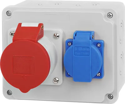 Produktbild von Baustromverteiler Wandverteiler 1x CEE 32A 5P 1x 230V BALS Steckdose schuko Komplett