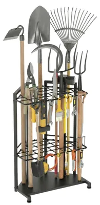 Produktbild von Garten Werkzeugregal Eckmodell mit Haken Platzsparend