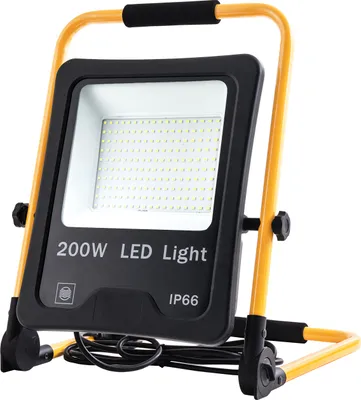 Produktbild von JNGLGO Reflektor budowlany LED 200W biały zimny reflektor roboczy reflektor budowlany reflektor budowlany reflektor roboczy kabel sieciowy reflektor IP66 reflektor reflektor do ogrodu, garażu (typ A)