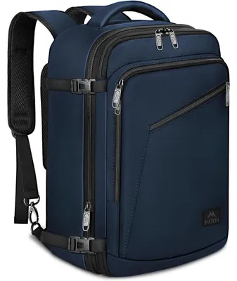Immagine prodotto di Zaino da cabina, bagaglio a mano, per aereo, 40x20x25 cm, 20L, blu, espandibile, da uomo e da donna