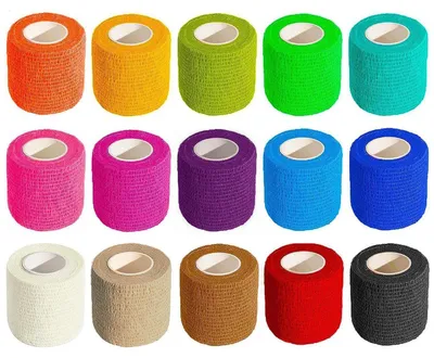 Immagine prodotto di Cerotti adesivi, 15 rotoli, 5 cm x 4,5 m, elastici, adatti per sport e animali domestici