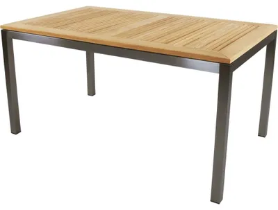 Produktbild von Lesli Living - Gartentisch Marmaris - Schwarz - 152x90x76cm