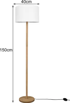 Produktbild von Trio Stehleuchte KORBA Stoffschirm & Holzfuß