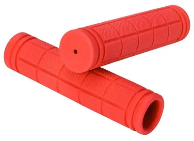 Obrázek produktu pro Ergonomické gripy na řídítka kola, průměr 22,2 mm, délka 120 mm, červené, protiskluzové, gumové