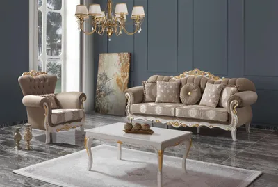 Produktbild von Couchgarnitur Sofagarnitur Polstersofa Stoffsofa Dreisitzer Braun Set Sofa